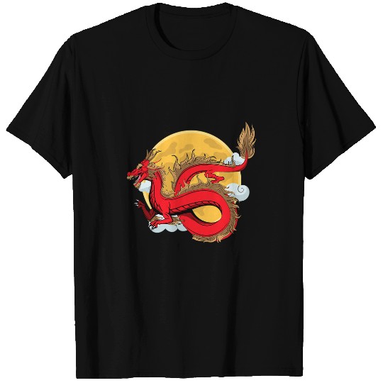 Dragon Pet Chinese Dragon Japanese Art Tokyo Dragon Asia Tattoo Style 00035 T-Shirts