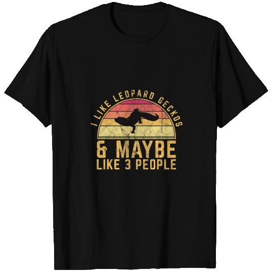 Gecko Pet I Like Leopard Geckos vintages Sunset Cute Womens Pet Lizard T-Shirts