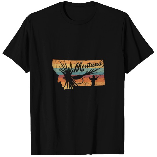 Fishing Fun vintages Montana Fly Fishing Distressed Trout Fishing Trout T-Shirts
