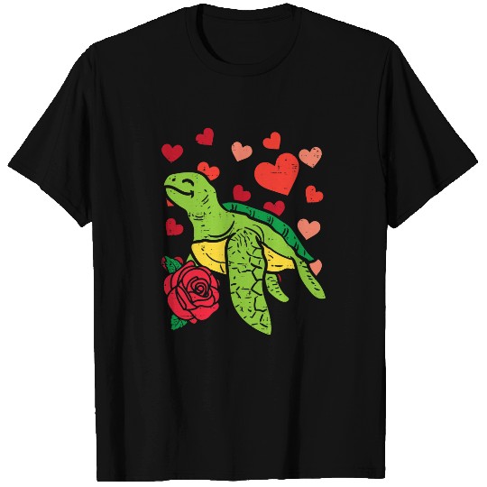 Turtle Pet Valentines Day Turtle Hearts Cute Men Women Kids Boys Girls T-Shirts