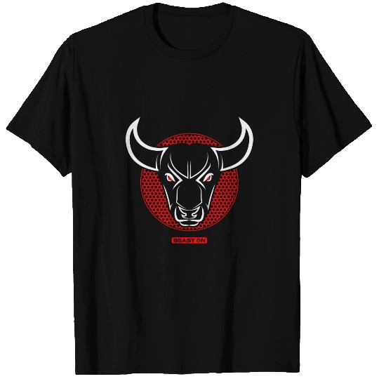 Bull Head Red Fitness Workout Bodybuilder Training Gym T-Shirts