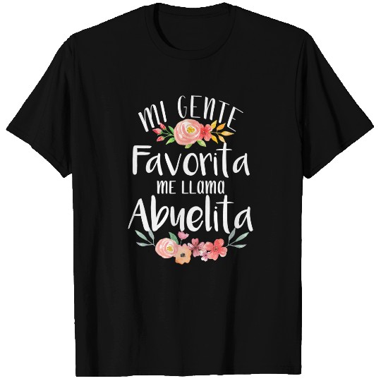 Llama Pet Mi Gente Favorita Me Llama Abuelita Spanish Granny Grandma T-Shirts