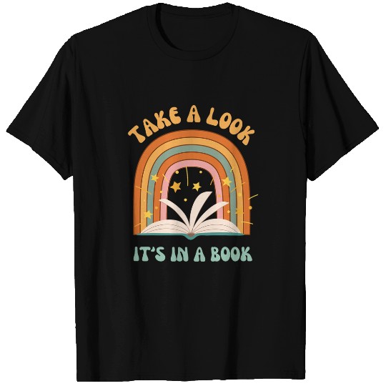 Book Fun Groovy vintages Rainbow Reading Take A Look Its In A T-Shirts