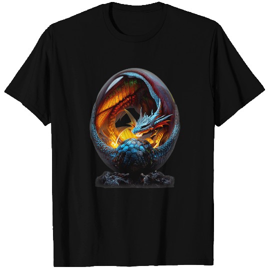 Dragon Pet Chibi Dragon Hatching FromOpal Egg Legendary Creature T-Shirts
