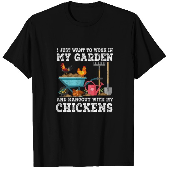 Chicken Pet Plant Daddy Chicken Lovers Gardening Farmer Gardeners Dad T-Shirts