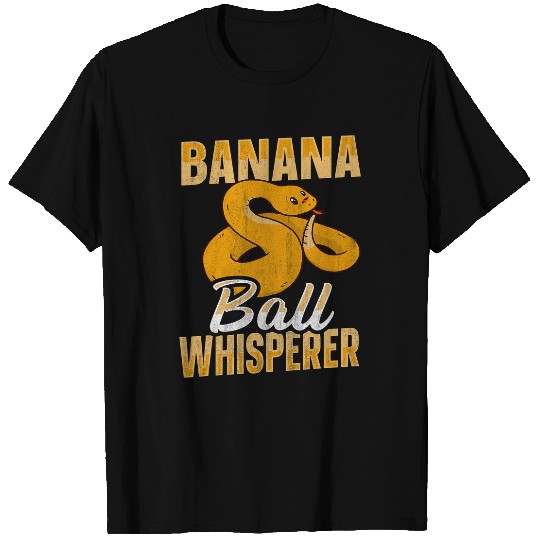 Python Pet Banana Ball Whisperer Snake Funny Ball Python04 T-Shirts