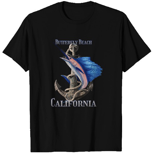 Fishing Fun Butterfly Beach californias swordsfish Marlin Ocean Fishing T-Shirts