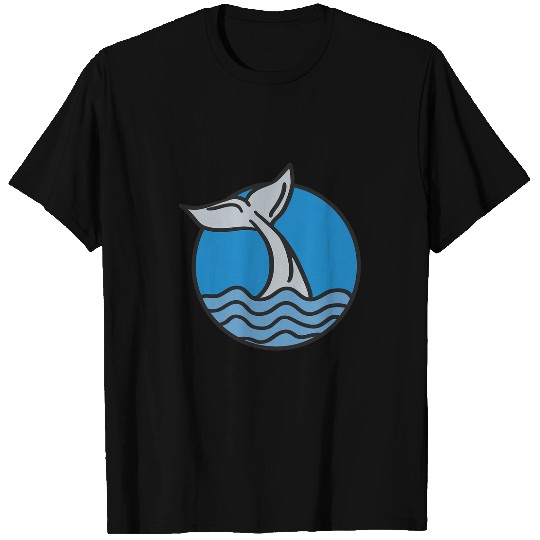 Whale Pet Tail In Waves Orca Underwater Ocean Marine Animal Sea T-Shirts