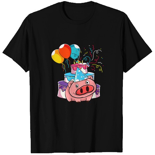 Pig Pet Birthday Party Animal Lover Farmer Farm Animal Cute T-Shirts