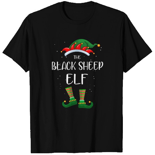 Sheep Pet Christmas Black Sheep Elf Funny Matching Family Christmas T-Shirts
