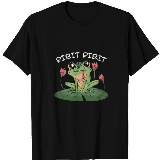 Frog Pet Ribit Ribit Frog Lily Pads T-Shirts