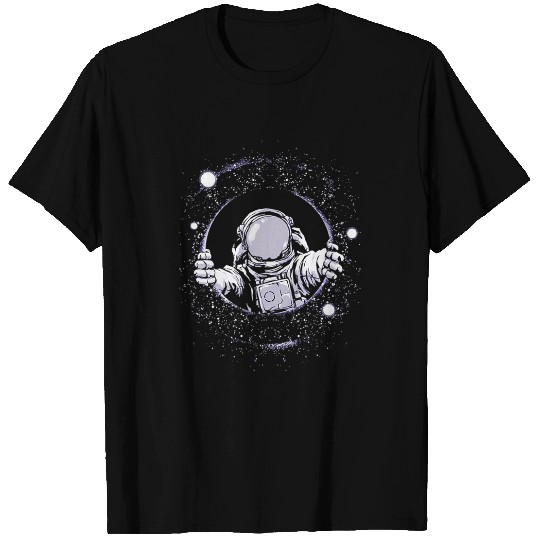 Astronaut Job Black Hole Portal Galaxy New Regular Fit T-Shirts