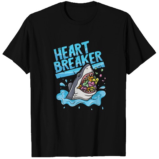 Shark Pet Heartbreaker shark eating hearts Valentines Day T-Shirts