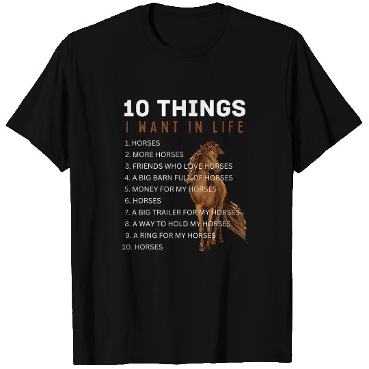 Horse Pet Things I Want in Life Horse Heartland For Girls T-Shirts