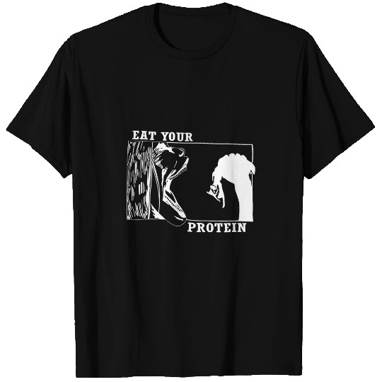 Eat Your Protein Anime Gym Pump Bodybuilding Fitness Funny T-Shirts