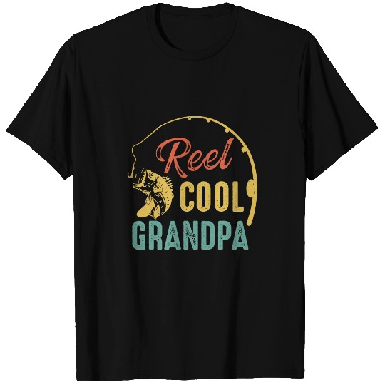 Fishing Fun vintages Reel Cool Grandad Fishing Funny Fathers Day T-Shirts