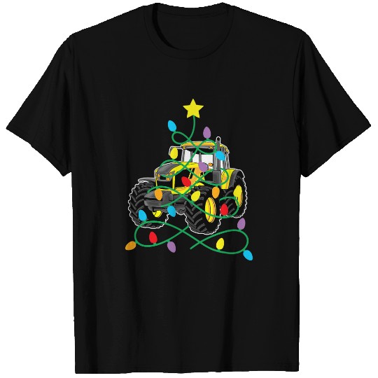 Tractor Fun driving Christmas Tractor Tree Farmer For Men Women Kids Funny T-Shirts