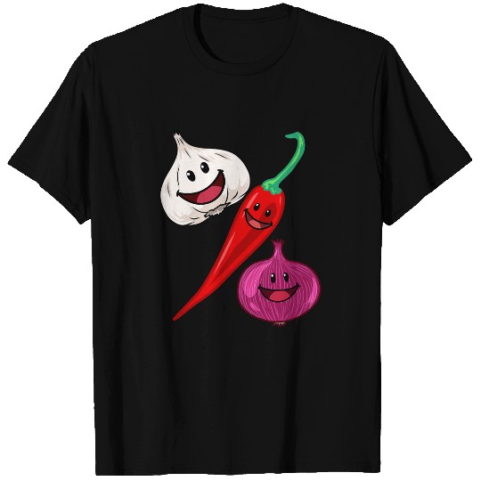garlic kitchen onion chili pepperoni cooking chef T-Shirts