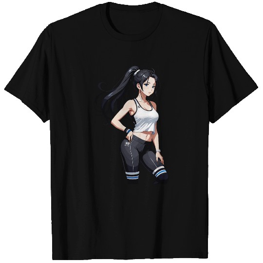Sexy Waifu Fitness Anime Sport Girl Japanese T-Shirts