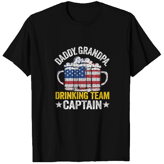 Beer Fun Daddy Grandpa USA Drinking Team Captain 4th Of July Beer 19 T-Shirts