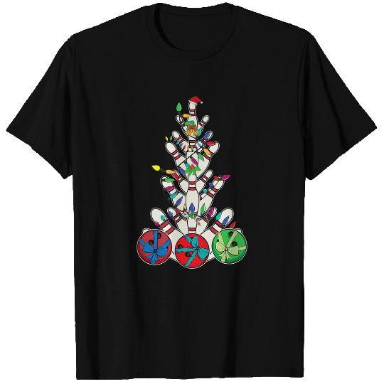 Sport Bowling Pin Christmas Tree Bowling Presents Bowling ball T-Shirts