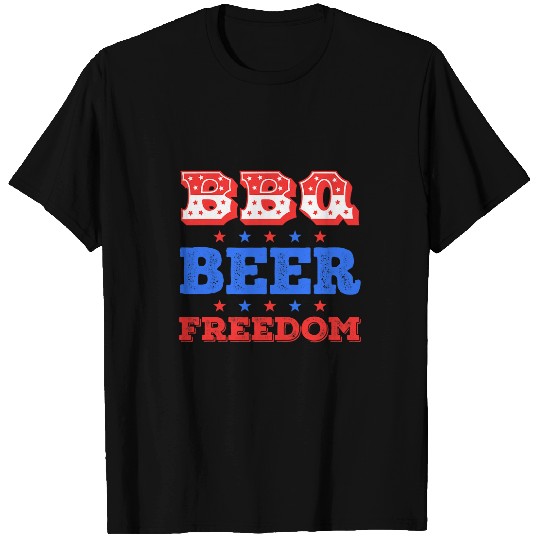 Beer Fun BBQ Beer Freedom USA Patriotic 4th of July T-Shirts