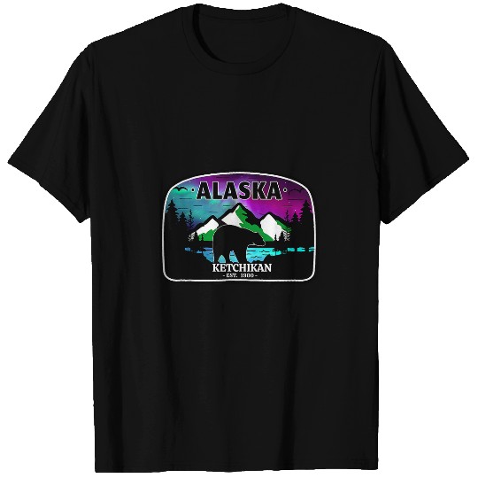 Bear Pet Ketchikan Alaska Northern Lights Aurora Borealis and Bear T-Shirts