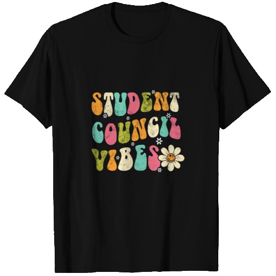 Groovy Student Council Vibes School Student Teacher 1 T-Shirts