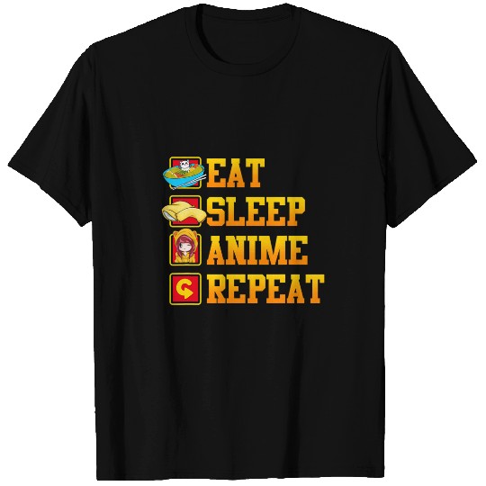 Panda Pet Eat Sleep Anime Repeat Kawaii Ramen Otaku Panda Anime T-Shirts