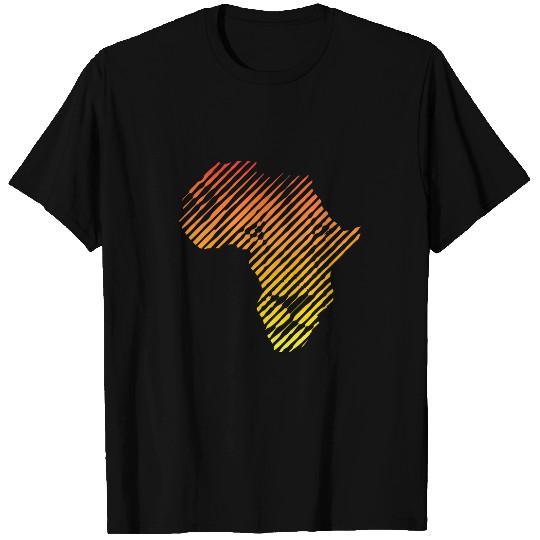 Lion Pet Face Shape of Africa in Red and Orange for Lion Fans T-Shirts