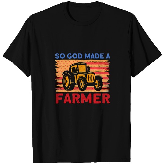Tractor Fun Farmer Farm Agriculture vintages God Made A Farmer 2 T-Shirts