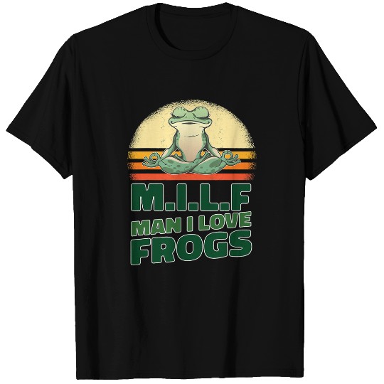 Frog Pet Man I Love Frogs Yoga Frog Kawaii Frog Aesthetic Green Frog T-Shirts
