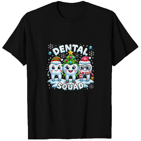 dentists Job Christmas Dental Squad Retro Christmas xmass Tooth dentistss T-Shirts
