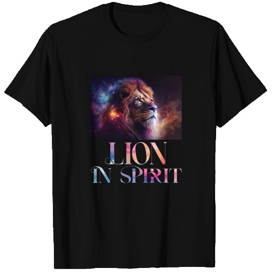 Lion Pet in Spirit Colorful AI Generated Design Men Women Youth T-Shirts