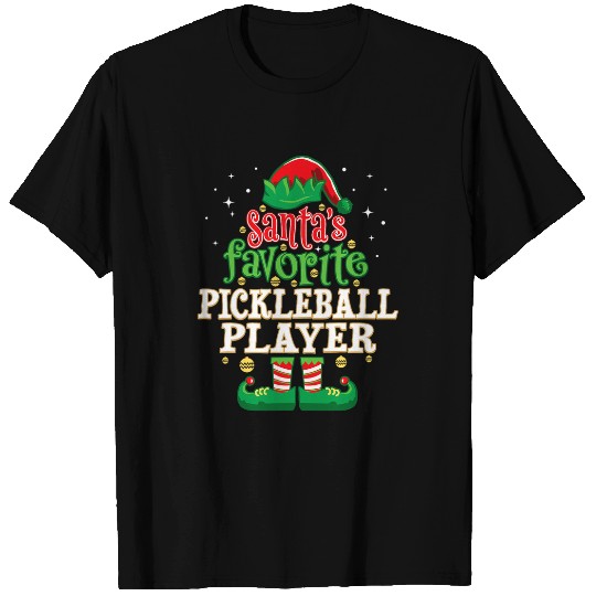 Sport Pickleball Santas Favorite Pickleball Player Christmas Matching T-Shirts