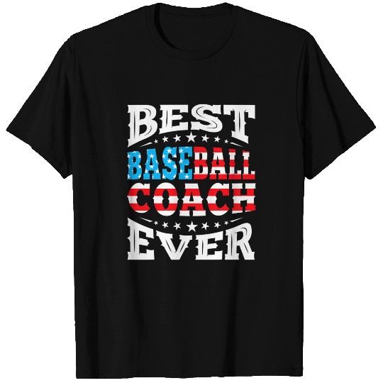 bests BASEBALL Coachs 4th Fourth of July USA American Flag T-Shirts