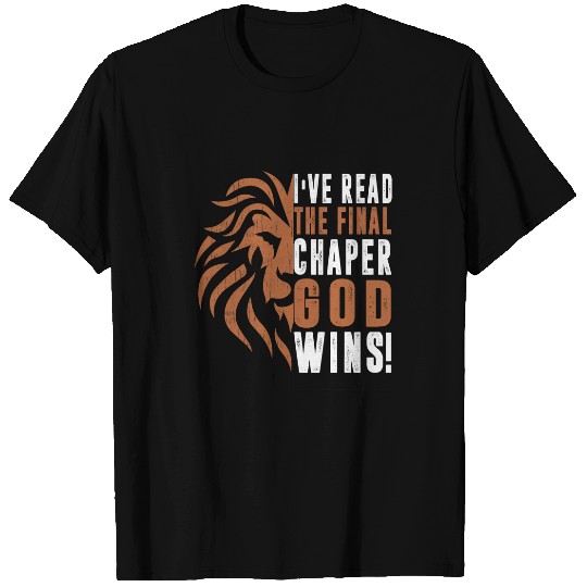 Lion Pet I ve Read The Final Chapter God Wins Lion Jesus Christian T-Shirts