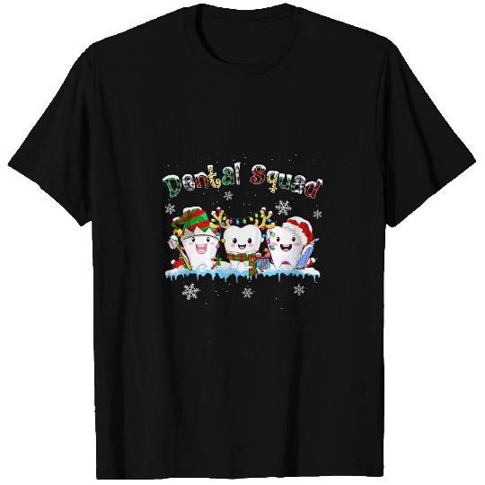 dentists Job Christmas Dental Squad xmass dentists Teeth Funny Santa Teeth T-Shirts