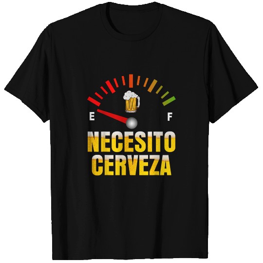 Beer Fun Necesito Cerveza I Need Beer in Spanish Mardi Gras Bbq Party T-Shirts