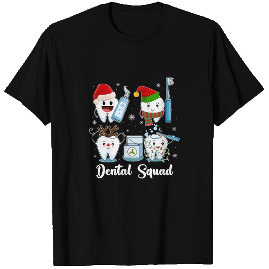 dentists Job Christmas Dental Squad Funny Teeth dentists Hygienist Pajama T-Shirts