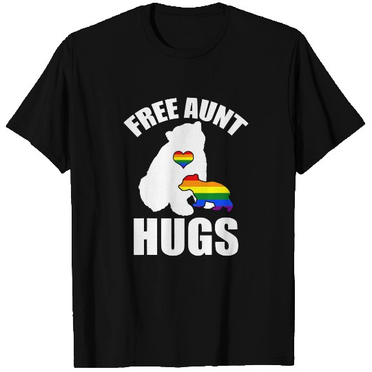 Bear Pet frees Aunt Hugs Bear Pride LGBT Flag Gay Be Lesbian Gifts T-Shirts