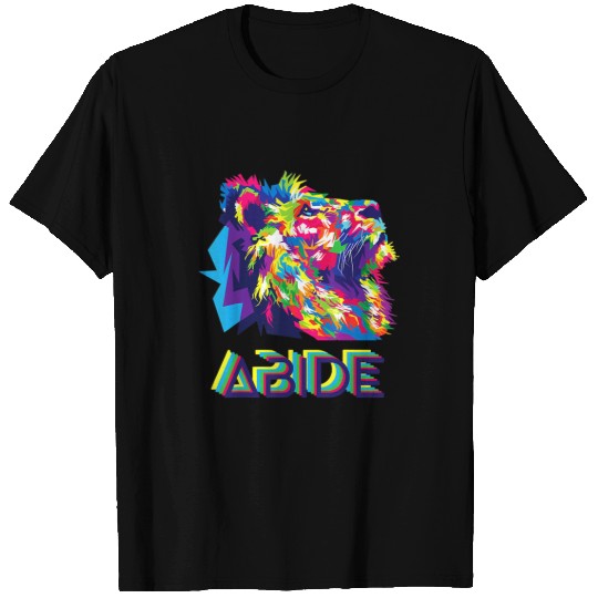 Lion Pet Jesus Abide in Jesus Faith Based Jesus Lion God Christian T-Shirts