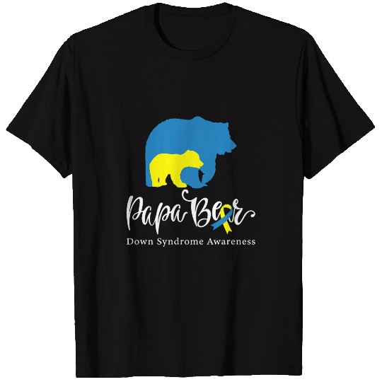 Bear Pet Mens Papa Bear Down Syndromes Awareness for Dad T-Shirts