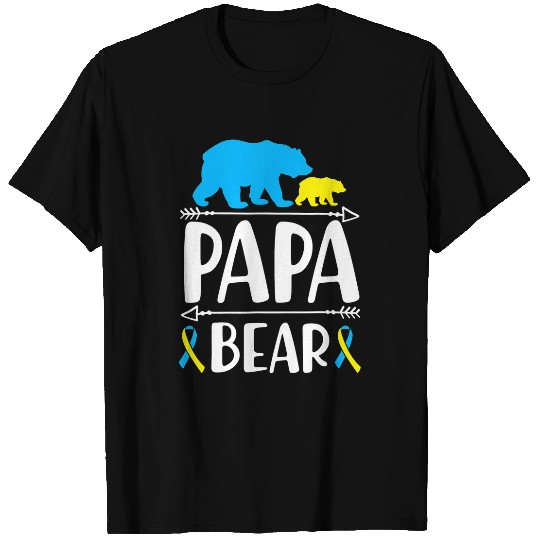 Bear Pet Mens Papa Bear Down Syndromes Awareness Proud Dad T-Shirts
