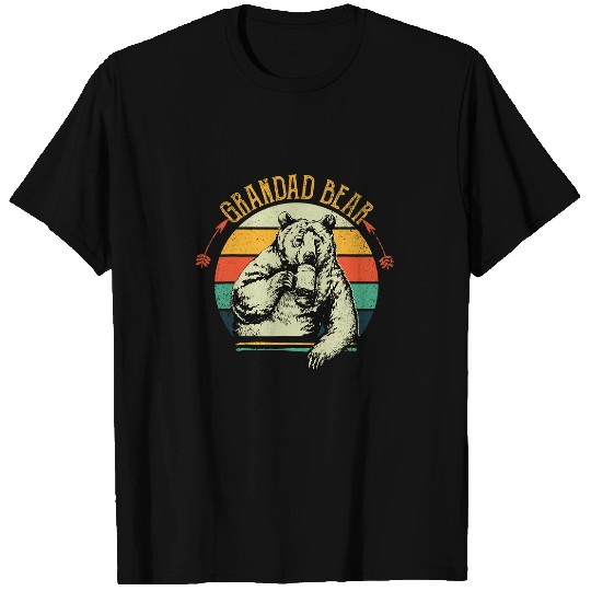 Bear Pet Mens vintages Grandad Bear Funny Fathers Day T-Shirts