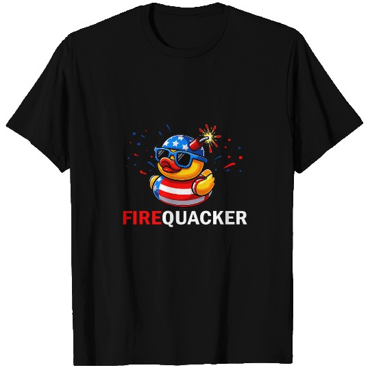 Duck Pet 4th of July Duck Firequacker Funny Patriotic Fourth of July T-Shirts