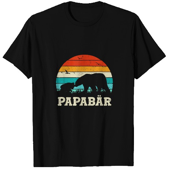 Bear Pet Mens Retro Father Baby Son Daughter Bear Dad Fathers Day T-Shirts