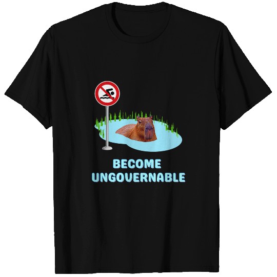 capybaras Pet Become Ungovernable capybaras Swimming Big Rodent T-Shirts