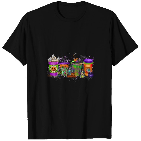 Coffee Fun CF Coffee Halloween Witch Coffee Drink Pumpkin spice 093 T-Shirts