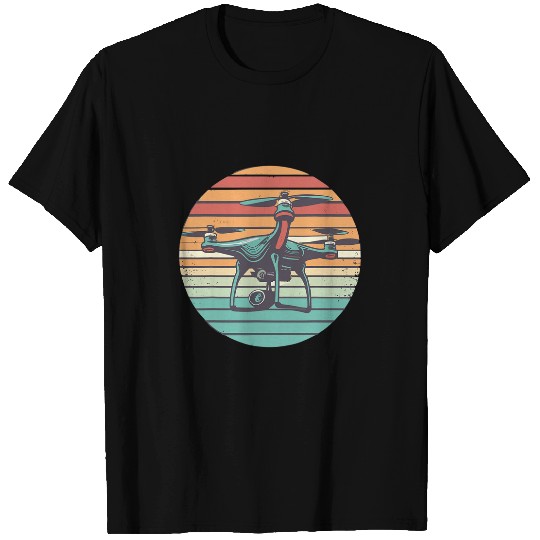Drone Quadcopter Drone Pilot Drone Flying Retro 43 T-Shirts